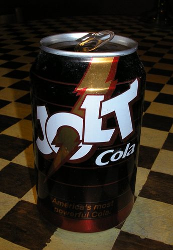 Jolt Cola (launched 1985, peak hype 1986)
