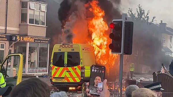 Riots break out across England after a mass stabbing in Southport