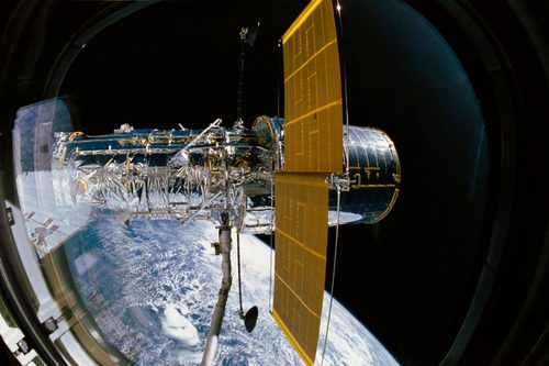 Hubble Space Telescope launched into orbit