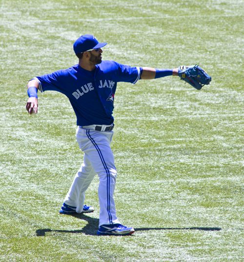 Jose Bautista's bat flip caps a Game 5 win over Texas, sending the Blue Jays to the ALCS for the first time since 1993 (October 14).