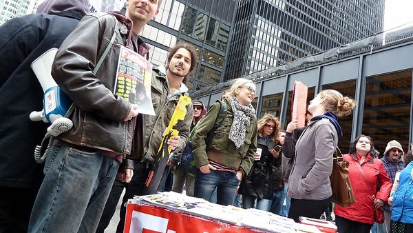 Occupy protesters camp out in Toronto's St. James Park that fall, part of the global Occupy movement