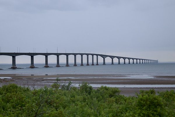 The Confederation Bridge opens, linking Prince Edward Island to the mainland for the first time (May 1997)
