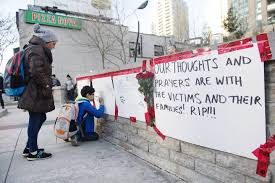 A van attack on a Toronto sidewalk kills ten pedestrians, April 23, 2018.