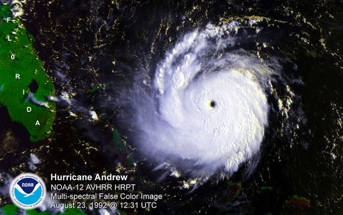 Hurricane Andrew devastates South Florida