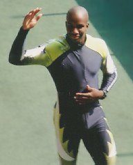 Donovan Bailey wins Olympic 100m gold and sets a world record at the Atlanta Games (July 1996)