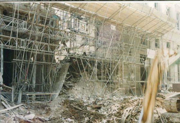 A huge IRA bomb devastates Bishopsgate in the City of London