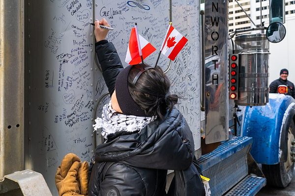 The 'Freedom Convoy' trucker protest occupies downtown Ottawa for weeks; the federal government invokes the Emergencies Act for the first time ever (Jan-Feb 2022)