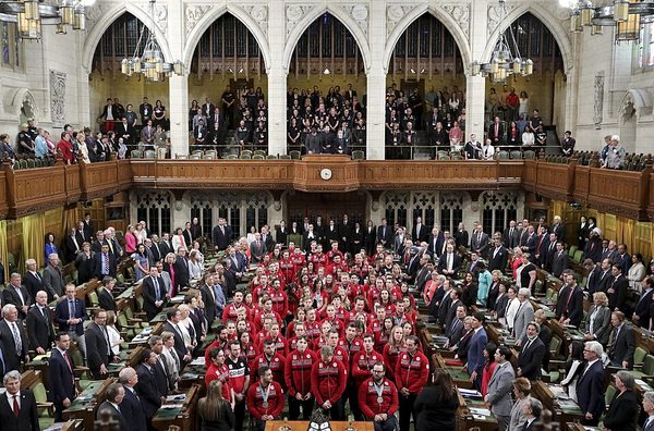 Canada wins a record 29 medals at the Pyeongchang Winter Olympics, February 2018.